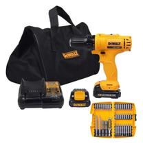 Furadeira Parafusadeira 12v 3/8 C/2 Bat Dcd700c2 Bivolt Dewalt C/ 37 Pontas e Bits Dewalt