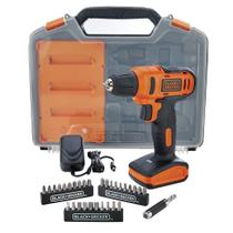 Furadeira/parafusadeira 12V 31 Acessórios Biv Black Decker