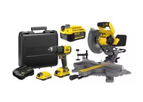 Furadeira Parafusadeira 2 Baterias 20v 1/2 Sbd710c2k Stanley + Serra Esquadria SCM701 + Bateria Extra 4ah Furadeira Parafusadeira 2 Baterias 20v 1/2 Sbd710c2k Stanley + Serra Esquadria SCM701 + Bateria Extra 4ah