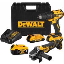 Furadeira Parafusadeira 2 Baterias 20v Dcd777 Dewalt + Esmerilhadeira Dcg413 + Bateria Extra 4ah