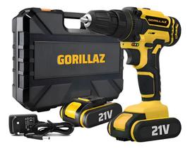 Furadeira Parafusadeira 2 Baterias C/Maleta 21V Bivolt Preto