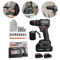 Furadeira Parafusadeira 20V c/ Impacto RI 3220 + Kit