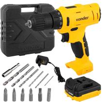 Furadeira Parafusadeira 3/8" a bateria 12V com acessórios - PFV 120 - Vonder
