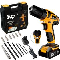 Furadeira Parafusadeira 3/8" a bateria 12V com kit de brocas e bits - BPF 12K3 (110V/220V)