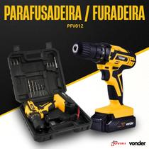 Furadeira parafusadeira A Bateria 12v Pfv012 C kit Vonder Bv Amarelo 50 Hz 60 Hz Furadeira parafusadeira A Bateria 12v Pfv012 C kit Vonder Bv Amarelo 50 Hz 60 Hz