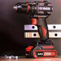 Furadeira Parafusadeira A Bateria 20v 2.0aah Aika 2 Baterias