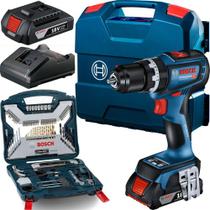 Furadeira Parafusadeira Bosch Gsb 18v-90 C Com Kit 103 Peças