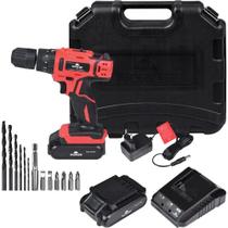 Furadeira Parafusadeira de Impacto 18V Worker Kit 17 Peças