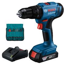 Furadeira Parafusadeira de impacto bateria 1/2" 18V 2Ah c/ kit de acessórios - GSB 183-LI (110V/220V) Furadeira Parafusadeira de impacto bateria 1/2" 18V 2Ah c/ kit de acessórios - GSB 183-LI (110V/220V)