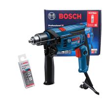 Furadeira Parafusadeira de Impacto Bosch, 750W, 110V, com Kit 10 Brocas Compacta, Reversível e Velocidade Variável GSB 13 RE