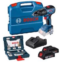 Furadeira Parafusadeira GSB 18V-50 Brushless Com Kit Pontas e Brocas V-line 48 Peças - Bosch
