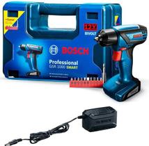 Furadeira/Parafusadeira GSR1000 SMART A Bateria BIVOLT/12V - Carregador 1 Extensor Maleta - BOSCH