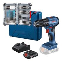 Furadeira Parafusadeira Impacto Gsb 185 Li E Kit Bits Brocas