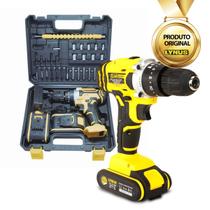 Furadeira Parafusadeira Lynus Profissional Sem Fio + 2 Baterias e Caixa de Acessórios Furadeira Parafusadeira Lynus Profissional Sem Fio + 2 Baterias e Caixa de Acessórios