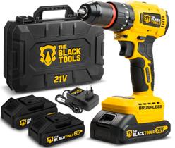 Furadeira Parafusadeira Profissional Brushless 02 Baterias The Black Tools Furadeira Parafusadeira Profissional Brushless 02 Baterias The Black Tools