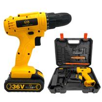 Furadeira Parafusadeira Profissional Sem Fio Potência 340W Baterias de lítio 36V 2100 mAh Recarregáveis
