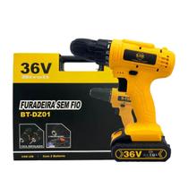 Furadeira Parafusadeira Sem Fio 2 Baterias 48v 2100mah Potência Maleta Torque 50nm E Maleta