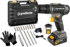 Furadeira Parafusadeira Sem Fio A Bateria 12v 3/8 10mm Com Maleta E Acessórios + Luva Furadeira Parafusadeira Sem Fio A Bateria 12v 3/8 10mm Com Maleta E Acessórios + Luva