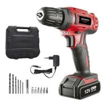 Furadeira parafusadeira sem fio de 10mm Mondial FPF-06M 12V + accesorios com maleta de transporte 100V/240V 50Hz/60Hz
