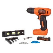 Furadeira sem fio BLACK+DECKER 8V MAX* + 43 unidades. Kit de decoração para casa