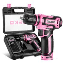 Furadeira sem fio DEKOPRO 12V Power Drill Set 800RPM para mulheres