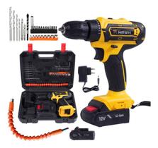 Furadeira Sem Fio Parafusadeira Com Maleta De Acessórios Alta qualidade
