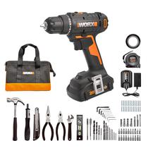 Furadeira sem fio WORX 20V 3/8 polegadas com kit de acessórios de 84 unidades