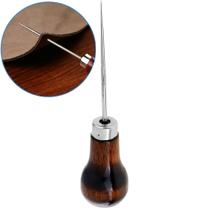 Furador Agulhão Manual Cabo Madeira Cartonagem Patchwork.