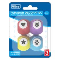 Furador Decorativo Sortido 9mm 4 Un - Tilibra