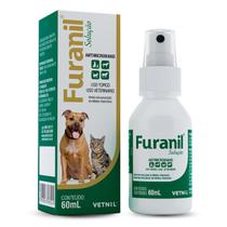 Furanil Solução Vetnil 60ml - Antisséptico Líquido para Feridas de Cães e Gatos Furanil Solução Vetnil 60ml - Antisséptico Líquido para Feridas de Cães e Gatos