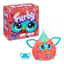 Furby Coral Pelúcia Interativa Luzes E Sons Em Português