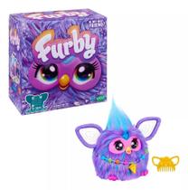 Furby Roxo Pelúcia Interativa Luzes E Sons Em Português