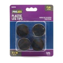 Furniture Leg Tips PROJEX Black Round 3,2 cm, pacote com 4