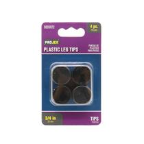 Furniture Leg Tips PROJEX Round Black, 1,9 cm, pacote com 4 Furniture Leg Tips PROJEX Round Black, 1,9 cm, pacote com 4