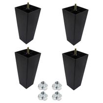 Furniture Legs Murtenze, 20 cm, plástico preto, pacote com 4