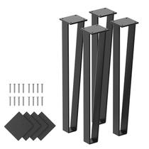 Furniture Legs Orgerphy 14" Black Metal Heavy Duty Set 4 Furniture Legs Orgerphy 14" Black Metal Heavy Duty Set 4