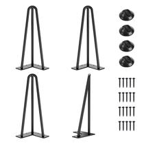 Furniture Legs SMARTSTANDARD Hairpin 30 cm de aço, 4 peças pretas