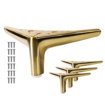 Furniture Legs VEHCIL 10 cm em ouro escovado, conjunto de 4 Furniture Legs VEHCIL 10 cm em ouro escovado, conjunto de 4