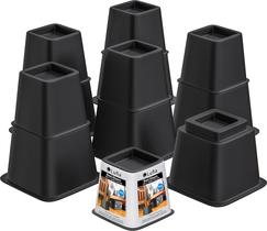 Furniture Risers Lufia Bed Heavy Duty 3, 5 ou 8 polegadas (preto)