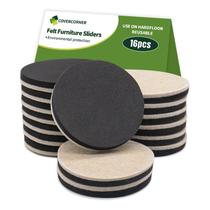 Furniture Sliders Covercorner, 16 peças, almofadas de feltro de 9 cm, madeira dura