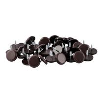 Furniture Sliders Furnigear PTFE 2,5 cm Nail-On Brown 40 unidades