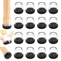 Furniture Sliders GAGUIUP 16 unidades transparentes de 2 cm cabem em pernas de 1,1 polegadas