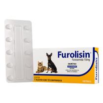 Furolisin 10mg 10 comprimidos - Para Cães e Gatos - VETNIL