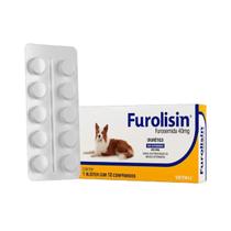 Furolisin Furosemida 40mg C/ 10 Comp Cães E Gatos Vetnil