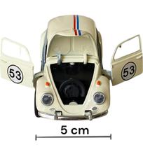 Fusca Herbie 53 Miniatura Ferro Abre Porta Capô Fricção Coleção