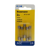 Fuse Bussmann BP/AGC-2 2A 250V de ação rápida 6,3 x 32 mm, pacote com 5 Fuse Bussmann BP/AGC-2 2A 250V de ação rápida 6,3 x 32 mm, pacote com 5