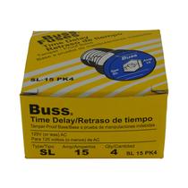 Fuse Bussmann SL-15PK4, 15 A, retardo de tempo, 125 V, pacote com 4 Fuse Bussmann SL-15PK4, 15 A, retardo de tempo, 125 V, pacote com 4