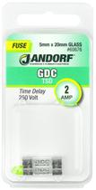 Fuse Jandorf GDC 2A Time Delay 250V 5x20mm de vidro