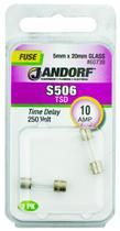Fuse Jandorf S506 10A Time Delay Glass 5x20mm 250V