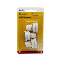 Fusible Fuse Bussmann BP/SL-15 15A con Retardo de Tiempo 125V Paquete de 3